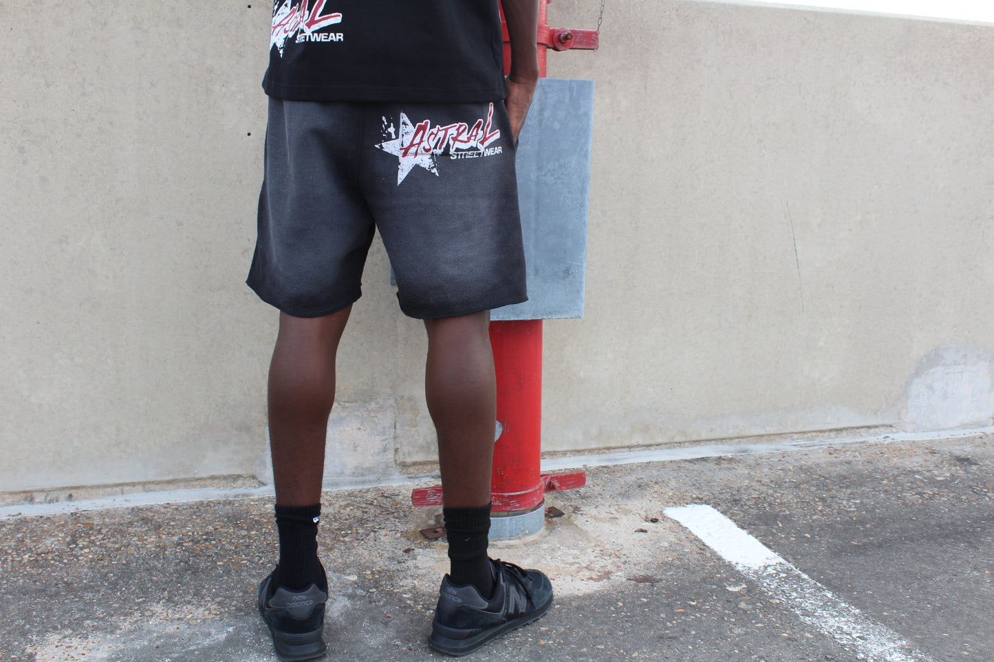 Fear the Void Shorts-Red On Black